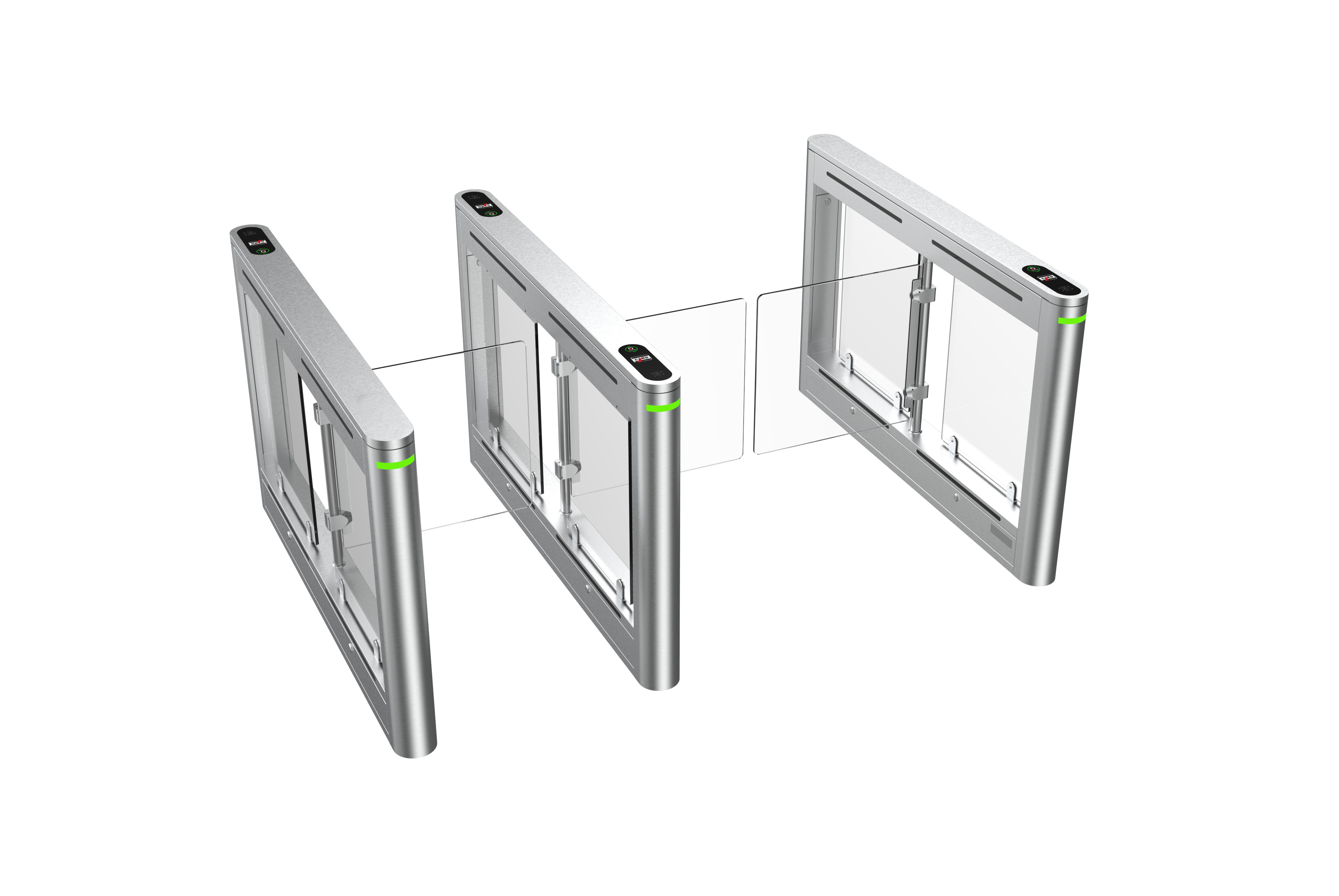 Traffic Control Swing Gate Acrylic Stainless Steel Arm Fingerprint Rejection For Pedestrian Flow Control
