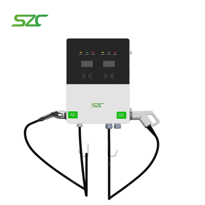 Doppio cannone doppio schermo OCPP SZC caricabatterie a corrente alternata 42 kW Tipo 2-CCS2 Stazione di ricarica commerciale a pavimento